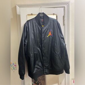 Jordan Black Bomber Jacket with Multicolor Logo